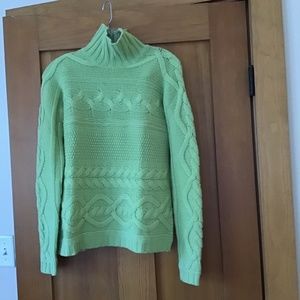 Cable Detailed Cashmere Sweater by Garnet Hill Size XS